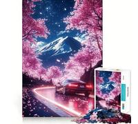 Puzzle da 1000 pezzi "Strada dei ciliegi in fiore Paesaggio giapponese" Taglio premium Gioco creativo per stimolare la mente e creare un'atmosfera di pace e divertimento Decorazione natalizia