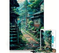 Puzzle da 1000 pezzi "Strada piovosa" per adolescenti, stimola la memoria, crea un'atmosfera tranquilla e rilassante, con taglio di alta qualità, un regalo perfetto (50x75cm)