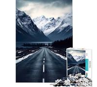 Puzzle da 1000 pezzi "Strada tra montagne innevate" - Gioco per tutta la famiglia - Sfida per l'intelligenza - Giocattolo avvincente - Ottimo regalo per compleanni (Dimensioni 38x26cm)