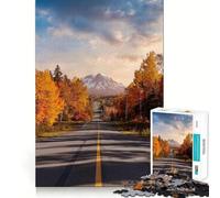 Puzzle da 1000 pezzi "Strada verso le montagne" per ragazzi, ideale per migliorare la memoria, per un relax informale e per esporre opere d'arte dai tagli netti (38x26cm)