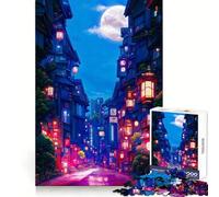 Puzzle da 1000 pezzi Strade al neon per ragazzi, gioco di logica, passatempo rilassante, taglio preciso, 38x26cm