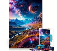 Puzzle da 1000 pezzi "Strano paesaggio" per adulti, gioco di logica, ideale per il tempo libero a casa, con tagli precisi e un regalo speciale 38x26cm
