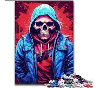 Puzzle da 1000 pezzi Street Cred Skull in legno, gioco interattivo per famiglie, adatto a partire dai 14 anni, 50x75cm, rompicapo per adolescenti, regalo perfetto per le feste