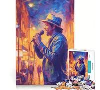 Puzzle da 1000 pezzi "Street Singer" gioco rompicapo sfida impegnativa regalo per amici e familiari 38x52cm