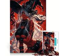 Puzzle da 1000 pezzi "Strega dai capelli rossi" per adolescenti, gioco di intelletto, relax mentale, taglio di qualità, regalo per le vacanze (50x75cm)