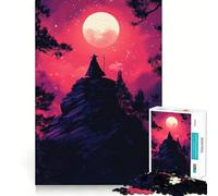 Puzzle da 1000 pezzi "Strega della Notte" per adulti,divertente per allenare la mente,con componenti robusti e ben definiti,ideale per una pausa rilassante (38x26cm)