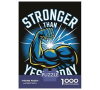 Puzzle Da 1000 Pezzi Stronger Than Yesterday Arm Graphic Puzzle Per Adulti Gioco Pratico Sfida Difficile Interazione Genitore-figlio 70x50cm/1000pcs