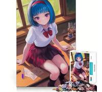 Puzzle da 1000 pezzi "Studentessa in Scienze" per adulti, ideale per rafforzare la memoria, divertirsi e godere di un'esperienza di qualità, con bordi eleganti (38x52cm)