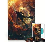 Puzzle da 1000 pezzi "Subacqueo nella nebulosa" per ragazzi, gioco stimolante per la mente, hobby tranquillo, taglio preciso, regalo stagionale (50x75cm)