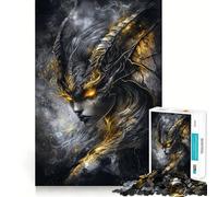 Puzzle da 1000 pezzi "Succube dagli occhi dorati" per adulti, gioco per allenare la mente, svago leggero, design da assemblare, regalo stagionale 50x75cm