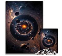 Puzzle da 1000 pezzi sui colori dello spazio e dei pianeti per adulti, rompicapo impegnativo per adolescenti, divertente serata di giochi in famiglia 26X38CM/10,23x14,96 pollici