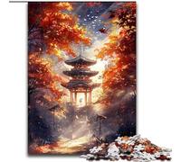 Puzzle da 1000 pezzi sui templi giapponesi per adolescenti, interessante strumento per ridurre lo stress e favorire l'interazione genitore-figlio (26x38cm)