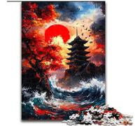 Puzzle da 1000 pezzi sui templi giapponesi per adolescenti, stimolanti giochi da parete, decorazioni uniche per regali di compleanno e Natale (50x75cm)