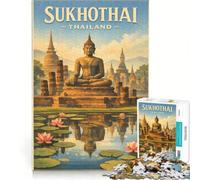 Puzzle da 1000 pezzi Sukhothai Travel Poster | 38x52cm I giocattoli antistress "Difficile Sfida" sono un'ottima idea regalo per tutta la famiglia.