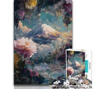 Puzzle da 1000 pezzi sul Monte Fuji, Giappone, regalo per adulti, aiuta il cervello ad allenarsi, giocattoli avvincenti per coltivare la pazienza, adatti alle coppie (75x50cm)