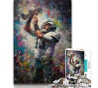 Puzzle da 1000 pezzi sul tema del football americano per adulti e ragazzi, difficile da completare ma divertente e spiritoso, ideale come regalo e decorazione per la casa (75x50cm)