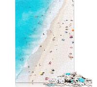 Puzzle da 1000 pezzi sulla spiaggia di Myrtos, Cefalonia, difficoltà alta, giochi educativi, giocattoli, regali di Natale (75x50 cm)