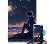 Puzzle da 1000 pezzi "Sulla spiaggia" per ragazzi, gioco di logica e abilità, morbido, rilassante, taglio preciso, regalo prezioso (50x75cm)