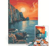 Puzzle da 1000 pezzi Sunset Poster | Gioco impossibile Decompressione intellettuale Migliora l'amore tra le coppie 38x26cm
