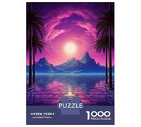 Puzzle Da 1000 Pezzi Sunset Synthwave Harmony Puzzle Per Adulti Giocattolo Decorazione Da Parete Un'opera D'arte Regali Unici Per Compleanno E Natale 70x50cm/1000pcs