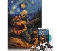 Puzzle da 1000 pezzi "Suonare la chitarra sotto le stelle" per adulti 1000 pezzi gioco per famiglie antistress sfida difficile fantastici regali e giocattoli (50x75cm)