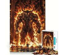 Puzzle da 1000 pezzi "Supereroi contro Demoni del Fuoco" per Adolescenti, gioco di allenamento mentale, gioco di gruppo, taglio di precisione, regalo per le festività 38x26cm