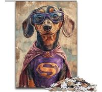 Puzzle da 1000 pezzi Superman e Bassotto, gioco interattivo per famiglie, adatto a partire dai 14 anni (dimensioni 26x38cm)