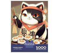 Puzzle Da 1000 Pezzi - Sushi Cat Chef Japan Puzzle Per Adolescenti Gioco Per Famiglie Analisi E Logica Come Regalo Per Tutta La Famiglia 38x26cm/1000pcs