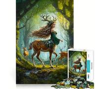 Puzzle da 1000 pezzi "Sussurri nel bosco" per ragazzi,gioco stimolante per la mente,incastro perfetto,senza spazi vuoti,rilassante attività di gruppo al chiuso (50x75cm)