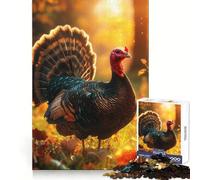 Puzzle da 1000 pezzi "Tacchino selvatico in autunno" per adolescenti, esercizio cognitivo, rilassante, ideale come regalo invernale (50x75cm)