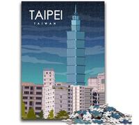 Puzzle da 1000 pezzi Taipei Taiwan Travel Art per adulti e adolescenti, aiuta il cervello a esercitare i giocattoli avvincenti per coltivare la pazienza, decorazione perfetta 1000 pezzi (50x75cm)