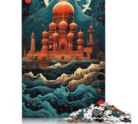 Puzzle da 1000 pezzi Taj Mahal che naviga sulle onde per adulti Puzzle difficili per adulti Puzzle divertenti per famiglie 1000 pezzi (75x50 cm)