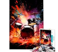Puzzle da 1000 pezzi tamburo esplosivo sfida impegnativa da completare decorazione perfetta gioco rompicapo per ragazzi dai 14 anni in su 38x26cm