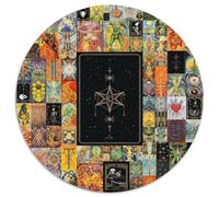 Puzzle da 1000 pezzi "Tarot Art" per adulti, puzzle rotondo da 1000 pezzi, attività per famiglie, decorazioni fai da te per la casa, regalo di Natale (67,5x67,5cm)