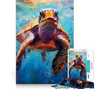 Puzzle da 1000 pezzi "Tavole della Paletta" con tartaruga, ideale per adulti, un gioco stimolante per la mente, perfetto per giocare in casa Opera d'arte di pregio (38x26cm)