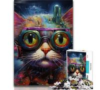 Puzzle da 1000 pezzi Techno Cat Puzzle da 1000 pezzi per adulti ideale come regalo per tutta la famiglia dai 14 anni in su (26x38cm)