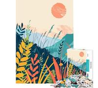 Puzzle da 1000 pezzi tema foresta natura stile boho gioco pratico e coinvolgente per coltivare la pazienza regalo artistico decorazione per la casa (dimensioni 75x50cm)