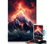 Puzzle da 1000 pezzi "Tempesta di fulmini e montagna" per adulti e ragazzi, gioco di logica, relax, taglio perfetto, articolo dei desideri di Babbo Natale (50x75cm)