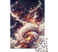 Puzzle da 1000 pezzi "Tempesta di fuoco rosso" per adulti e adolescenti, puzzle in legno, gioco educativo, sfida, giocattolo, regali di compleanno, 1000 pezzi (75x50 cm)