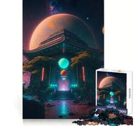 Puzzle da 1000 pezzi "Tempio dello Spazio" per adolescenti, gioco stimolante per la mente, ideale per il relax, con tagli precisi e decorazioni artistiche 38x26cm