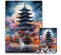 Puzzle da 1000 pezzi "Tempio giapponese", puzzle difficile per adulti e adolescenti, serata di giochi in famiglia, idea regalo stimolante per la mente, 50x75CM/19,68x29,52 pollici.