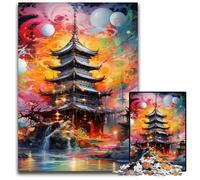 Puzzle da 1000 pezzi "Tempio giapponese" Puzzle impossibile per adulti Regalo perfetto per compleanni e festività 50x75CM/19,68x29,52 pollici