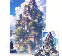 Puzzle da 1000 pezzi Tempio nel cielo decorazione da parete regalo di compleanno compleanno e Natale 50x75cm
