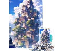 Puzzle da 1000 pezzi "Tempio nel cielo" per ragazzi gioco interattivo educativo sfida e regalo per donne e uomini decorazione per la casa (dimensioni 50x75cm)