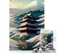Puzzle da 1000 pezzi Tempio sul lago Decorazione per la casa Giocattoli Ottimo regalo per giochi Gioco pratico Lista dei desideri con Babbo Natale Dimensioni 38x52cm