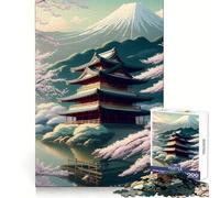 Puzzle da 1000 pezzi "Tempio sul lago" per adulti, rompicapo, gioco rilassante, taglio perfetto, regalo memorabile 50x75cm