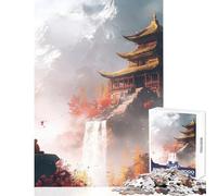 Puzzle da 1000 pezzi Tempio Zen in montagna Decorazione per la casa Giocattoli Regalo di compleanno Gioco pratico Collezione di artisti Belle arti Dimensioni 50x75cm