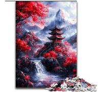 Puzzle da 1000 pezzi Templi giapponesi Puzzle difficili per adulti 26X38cm per arredamento casa, allenamento del cervello e regali per le feste