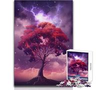 Puzzle da 1000 pezzi "Temporale e albero" per adulti, attività cognitiva e di apprendimento ludico, regalo perfetto per sorprese gioiose, dimensioni 38x26cm