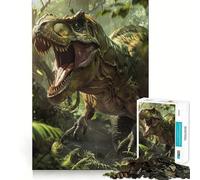 Puzzle da 1000 pezzi "Terra dei dinosauri preistorici" per ragazzi, gioco cognitivo, svago rilassante, assemblaggio di motivi, opera d'arte 50x75cm